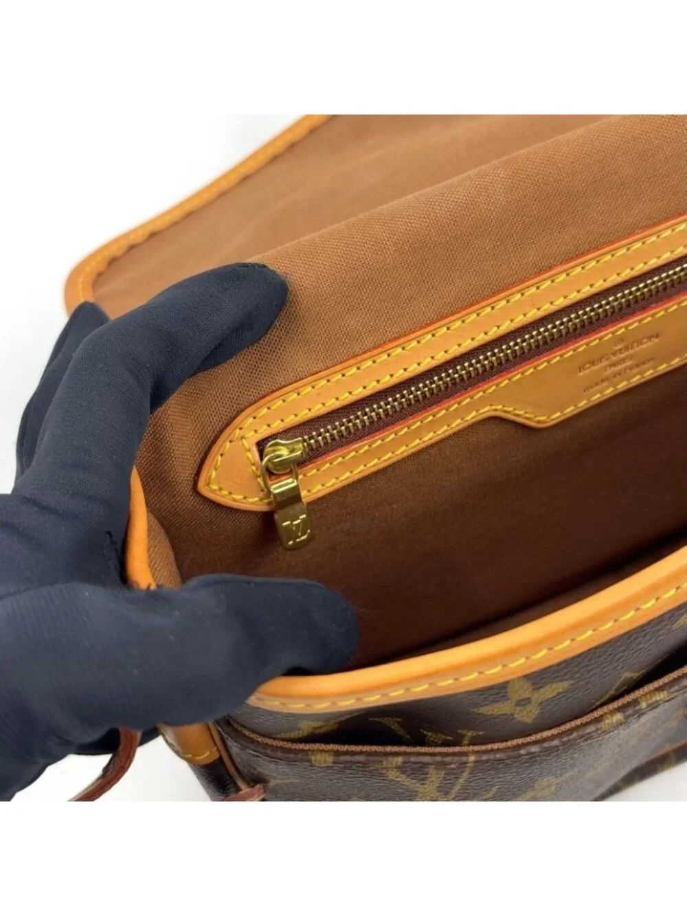 Louis Vuitton Sologne Monogram Leather Brown Shoulder Bag Gold - Picture 12 of 15